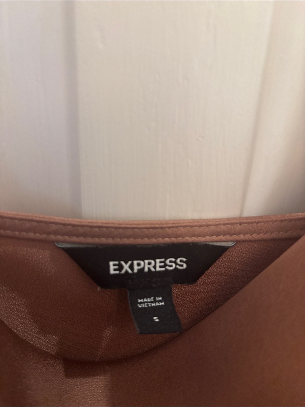 Express Satin Cowl Neck Camisole in Brown - Picture 2 of 3